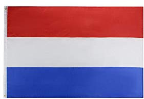 Stormflag Bandera Holanda bandera 3x5ft/ 90x150cm poliéster 90g, 2 ojales de metal costura doble con ojal