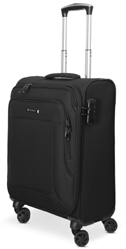 Franky Melbourne 3.0 Handgepäck Koffer | Weichgepäck Trolley mit 4 Rollen, arretierbarer Griff, Hemdenfach, Adressschild, Packriemen und Zahlenschloss | 40 cm x 20 cm x 55 cm