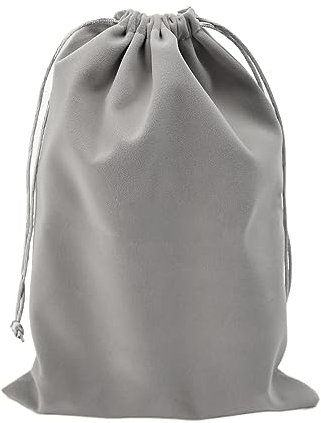 Lazmin112 Portable Headphone Storage Bag, Large Capacity, Lightweight, Drawstring, Soft Material, Compatible with Most Headphones, Organize Charging Cable and Accessories (20x30cm /