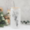 Personalized Name Glass Cup with Birth Flower Custom Tumbler Iced Coffee Tumbler with Straw and lid Gifts for Women, Teachers, Bridesmaids, Birthdays, Mom, Valentines