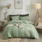 Sedefen Housse de Couette 240x260 cm Vert Sauge Élégant - Parure de Lit 2 Personnes avec Fermeture Éclair - Housse Couette en Microfibre avec 2 Taie d'oreiller 65x65 cm