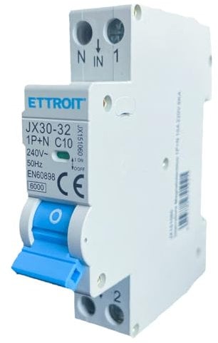 ZOREI Interruttore Magnetotermico Automatico, 1P+N 220V 6KA, Salvavita Stotz, Occupa 1 Modulo DIN, Disponibile 6A 10A 16A 20A 25A 32A (1P+N 10A 6KA)