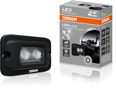 OSRAM LEDriving Flush Mount WL VX100-FL, LEDFLUSH101-FL, OFF ROAD LED work lights, 600 lumens, up to 45 m long light beam, 12V/24V, Folding box (1 Lamp)