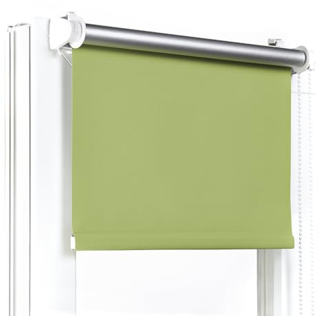 Fenster DEKOR - Rollos Für Fenster Ohne Bohren Grün - Verdunkelungsrollo B60 x H230 cm - Klemmrollo Verdunkelung - Fensterrollo Für Balkontüren - Verdunklungsrollo Leicht Zu Installieren - Klemmfix