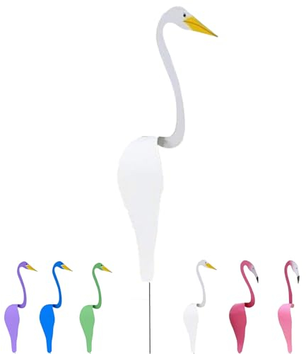 WEYSHHT Dancing Birds, Tanzende Vögel Flamingo, Tanzende Vögel für den Hof, Skurriler Dynamischer Vogel Flamingo, Rotierende Flamingo Windskulptur, Metallkunst, für Gartendekoration