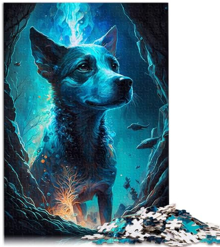 1000-teiliges Puzzle für Erwachsene und Kinder, Jack Russell Terrier, geeignet für Erwachsene und Kinder ab 12 Jahren, Holzpuzzle, anspruchsvolles Spiel, Größe: 50 x 75 cm