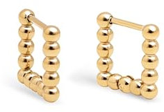 SINGULARU - Mila Dots Ohrringe. Edelstahl mit 18 Kt Vergoldeter Beschichtung. Schmuck für Damen.