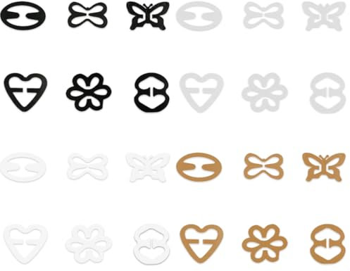EIH 24 Pezzi Fermaglio per Reggiseno,Clip per Reggiseno Antiscivolo,Ganci Reggiseno,Reggiseno Spalline Incrociate,Gancio Reggiseno Incrocio,Utilizzato per Fissare la Spallina del Reggiseno
