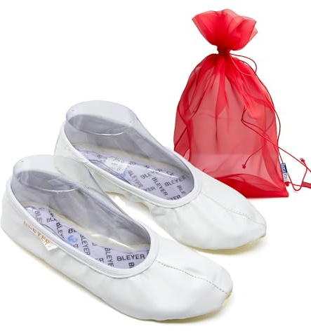 DanzaVinci Bundle Bleyer Gymnastikschläppchen 4940 Sporti mit Chiffonbeutel, Schläppchen aus Synthetik für Kinder und Erwachsene, Gymnastikschuhe rutschfest