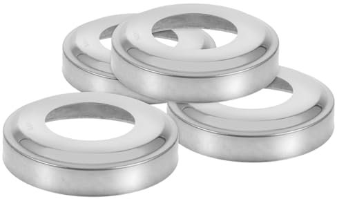 KITANDOVE 1.9 Couverture D'échelle de Piscine en Acier Inoxydable 4 Pièces de Tube de Rampe de Piscine Creusée pour Remplacement Et Plaque de Base