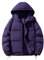 shownicer Giacca Invernale Uomo con Cappuccio Giubbotto Calda e Trapuntata Colletto e Zip con Tasche Cappotto Caldo da Uomo Giubbino Casual Parka Jacket A Viola XL