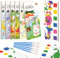 NVGVUP 72 Seiten Malbuch mit Wasserfarben für Kinder, Taschen Aquarell Malbuch mit Aquarellpinsel, Tragbar Wassermalbuch für Kinder im Alter von 5+ Jahren, 6 Themen