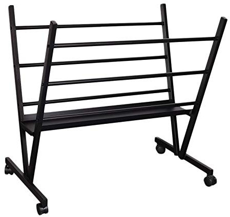 COOZEE Metal Art Storage Rack, Kunstlager mit rollenden Rollen, Kunsttrocknungsausstellungsständer für Kunstwerke, Plakate und Drucke, ideal für Studios und Galerien, die Artikel bis zu 77 kg halten