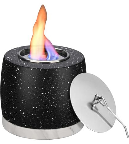 Wuyooprt Tischfeuerstelle,Tischfeuerstelle für den Innenbereich,Tisch-Feuerschale - Tischfeuerstelle, tragbare Tischfeuerstelle aus Beton, Feuerstelle für den Innenbereich, Feuerschale,
