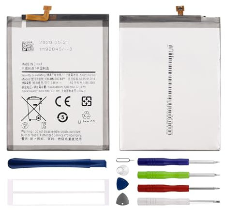 Duotipa 5830mAh Neu Ersatzakku EB-BM207ABY Kompatibel mit Samsung Galaxy M21/ M30s/ M31 akku mit Reparatur Werkzeugsatz
