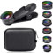 Severnier 7 in 1 Obiettivi smartphone, Universale Obiettivo per smartphone, Grandangolo 0,63X, Obiettivo macro 15X, 198° Fisheye lens, CPL/Star lens, Obiettivo cellulare,per alle smartphone