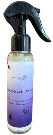 NaturTier Spazierschutz 2.0 100 ml, Zeckenschutz, Flohschutz, Milbenspray - Hund, Katze, Pferd
