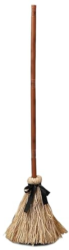 Huehkir Hexenbesen | Bewegungsmelder Beleuchteter Schwebe Hexenbesen | Gruselige Geräusche, 110 cm Halloween-Dekoration Für Flur Garten Party Eingangsbereich