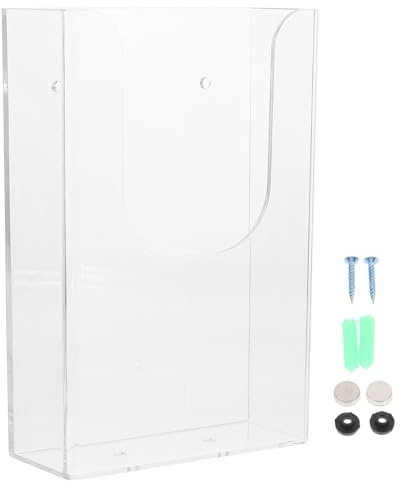 Healvian Porte-Documents Mural Transparent en Plastique A6, Étagère de Bureau Simple et Robuste pour Classement, Organiseur de Fichiers Suspendu pour Bureau et Espace de Travail