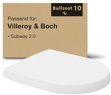 Bullseat Toilettendeckel – passend für Villeroy & Boch Subway 2.0 | Wc Sitz mit Softclose und abnehmbar | Klobrille aus Urea-Duroplast | Klodeckel Montage von oben
