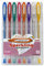 Uni Ball-Etui 8 Roller um-120 sparkling. Tinte Gel Effekt purpurina. Farben sortiert.