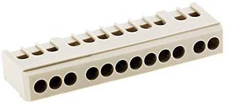 Bornier de terre 12 modules - gris - Zenitech