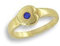 Taufring Anhänger mit Safir 10mm echt 14 Karat Gold 585 (Art.851024)