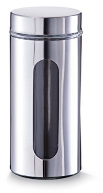 Zeller 19947 Vorratsglas, 1200 ml, Edelstahl, ca. 10,2 x 10,2 x 23 cm, Sonstige