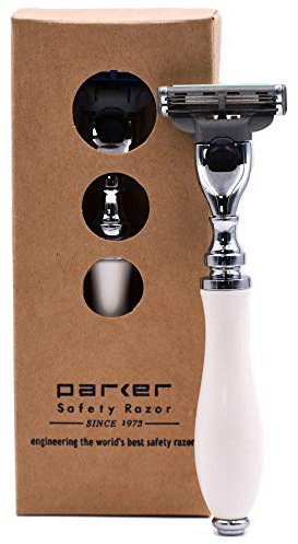 Parker safety razor Mach 3 weißer Griff