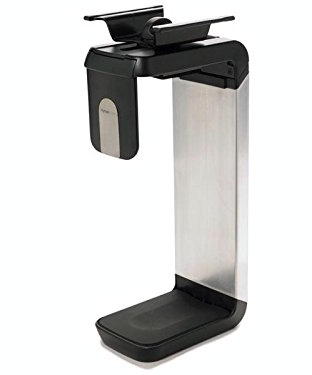 Humanscale CPU-Halterung CPU200 schwarzer Kunststoff mit gebürstetem Aluminium für Desktop-Computer, 43 cm Länge, Breite und Höhe, Luftkühlung, 15 Jahre Garantie