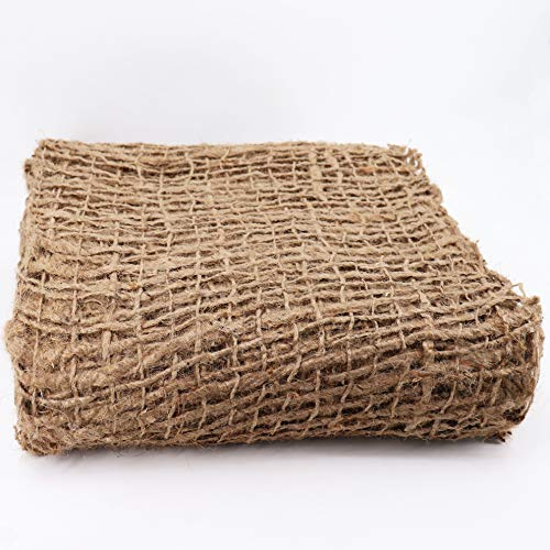 Premium Jute Ufermatte Böschungsmatte von Aquagart I 140m Jutegewebe Jutematte 1,20m breit Jute-Vlies für Pflanzen I Jute Grobmaschig Teichrand Gewebematte Wurzelschutz Hangsicherung Bewuchsmatte