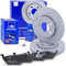 ATE Bremsenset Vorderachse inkl. PowerDisc Bremsscheiben Ø 256 mm belüftet und Ceramic Bremsbeläge vorne Kompatibel mit AUDI, SEAT, IBIZA, LEON, TOLEDO 2, SKODA, VW