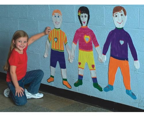 Life-Size Finger Paint Paper - Kid Shape (Pack of 24)