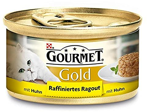 Gourmet Gold Raffiniertes Ragout Huhn 12x85g Katzenfutter
