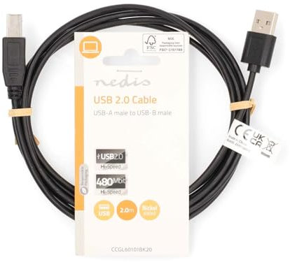 REPLACEMENT USB PRINYER LEAD/CABLE HP PHOTOSMART - CP1215/8500/H470/C4680/F4580/F2420/C4380