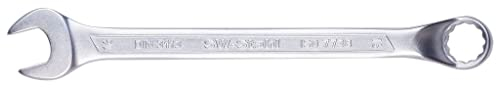 SW-Stahl 00221L Gabelringschlüssel 24 mm I Maulschlüssel SW 24mm I RingSchraubenschlüssel I Schraubenschlüssel gekröpft um 10 Grad I Ringmaulschlüssel I Gabelschlüssel