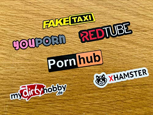 Generic 6 er Stickerset Porn: Wasserdicht Vinyl Sticker Set für Reisekoffer,Auto, Skateboard, Motorräder, Fahrräder, Skatboard, Laptop, Roller und alle Anderen glatten Oberflächen