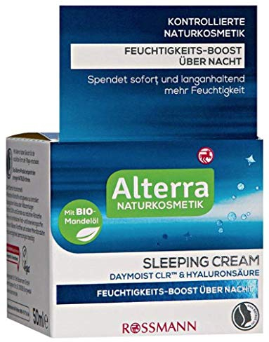 Alterra Nachtcreme mit Hyaluronsäure für müde Haut, 50 ml