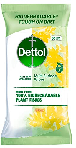 Dettol Multi Surface Wipes, Pack of 80