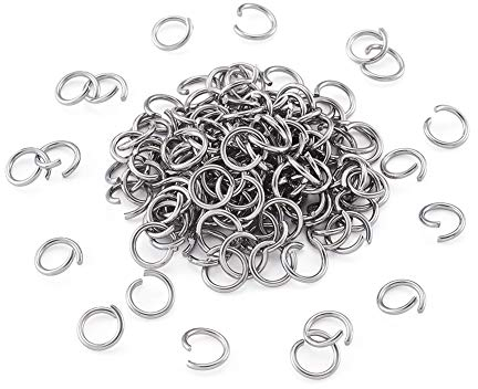 Pandahall Ösenringe, Edelstahl, 1000 Stück 10x1.4mm Edelstahlfarbe