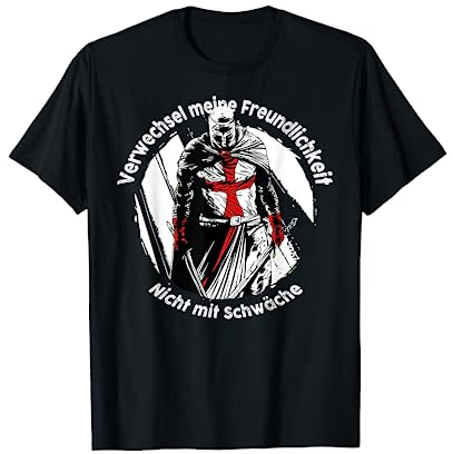 Kreuzzug Ritter Crusader Deus Vult Tempelritter T-Shirt
