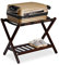 Relaxdays Portavaligie Pieghevole in Legno, HxLxP: 54,5 x 66 x 44,5 cm, 2 Ripiani, Arredo per Camera e Hotel, Marrone, 1 pz