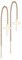 Treuheld® Ohrstecker mit Kette und Kreuz | 4 Farben | Edelstahl [04.] - rosegold