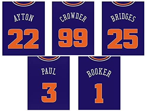 TnT Prints 2021 Phoenix Sonnen Poster, Phoenix Suns Wanddekoration, Phoenix Sonnen Drucke, Basketball Poster, NBA Poster, Sonnen Poster, Sonnen Dekor – Set von 5 (8 x 10) – ungerahmt