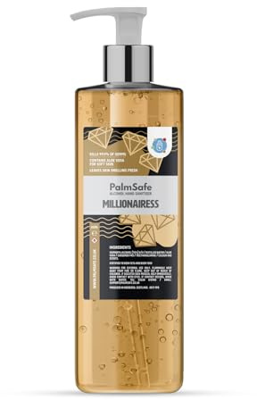 Palm Safe Millionairess Alcohol Hand Sanitiser 500 ml Pump Bottle