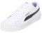 PUMA Women's Smash Platform V3 Sneaker, White Black Gold, 5 UK