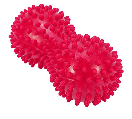 Brrnoo Massageball Fußroller Igel, Igelball Fußmassage Roller Igelbälle Massagebälle für Arm Muskel Fuß Schmerzlinderung Entspannung für den Stress Reflexologie und Triggerpunkt(Rosenrot)