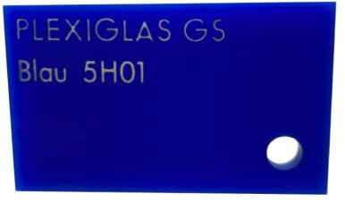 EH Design Acrylglas Platte – Blaue Zuschnitte nach Maß (250x500x3mm) – UV-beständig & Wetterfest – 7x Bruchfester als Glas – Für DIY, Möbel & Lampen – Made in DE