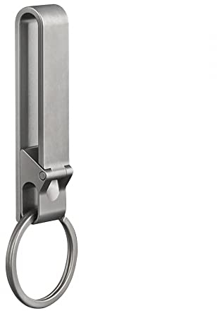 Clip Portachiavi Moschettone in Titanio a Sgancio Rapido - Robusto Con Portachiavi per Cintura Pantaloni Uomo