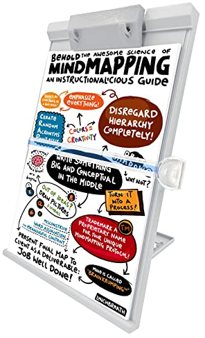 Powerking gris Bureau porte - documents avec 7 positions réglables pour dactylographier la lecture vocale A4 lettre livre de musique tablette Bureau 35,3cm X 20,8cm